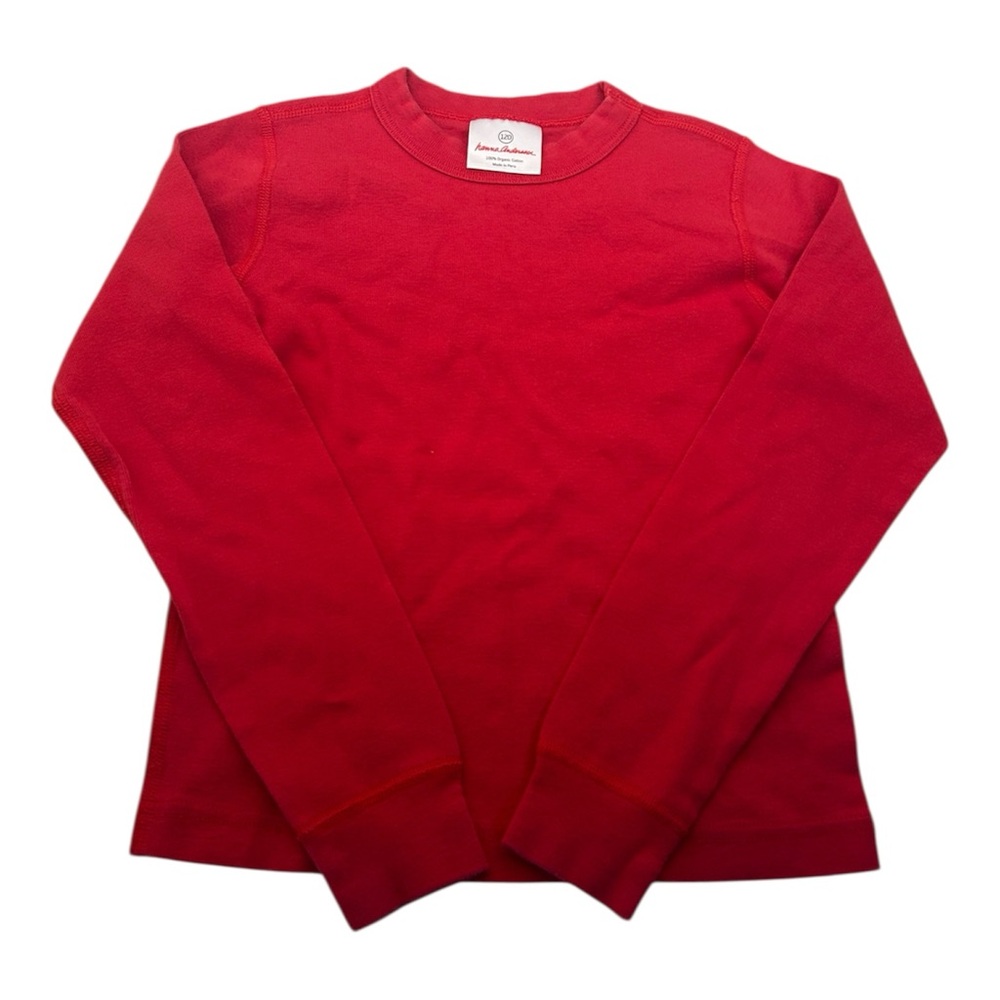 Hanna Andersson Organic Cotton Red Long Sleeve Top‎ Size 120 or Size 6/7